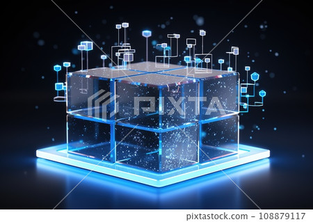 abstract background, big data technology, generative ai. High quality photo abstract background, big data technology, generative ai. High quality photo 108879117