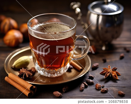 Cardamom Coffee, Cardamon Drink, Black Coffee with Kardamon, Cardamum Spice Beverage, Natural Tonic 108879838