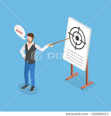 3D Isometric Flat Vector Illustration of Project Plan Or Strategy 3D Isometric Flat Vector Illustration of Project Plan Or Strategy 108880453