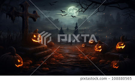 Halloween background material 108880565