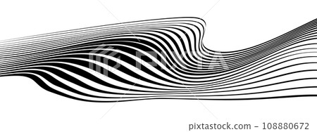 abstract black and white vector wave background. abstract black and white vector wave background. 108880672