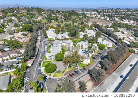 Aerial view of houses in Oceanside town in San Diego, California. USA Aerial view of houses in Oceanside town in San Diego, California. USA 108882290