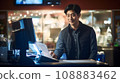 Asian man working at a supermarket 108883462