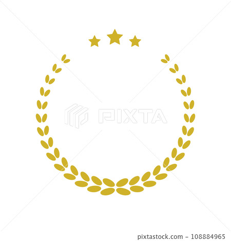 Laurel wreath and star simple vector icon illustration material Laurel wreath and star simple vector icon illustration material 108884965