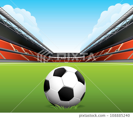 Empty Football Stadium: A Close-Up View 108885240