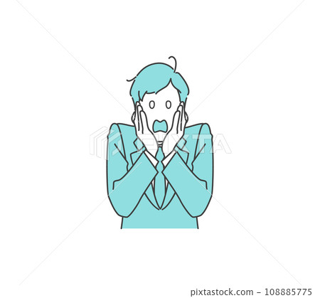 A young man with a look of despair (suit, business) A young man with a look of despair (suit, business) 108885775