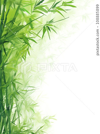 竹水墨畫風格背景插畫“AI生成圖像” 108885899
