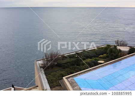 View of the sea in the morning from a hotel in Monaco View of the sea in the morning from a hotel in Monaco 108885995