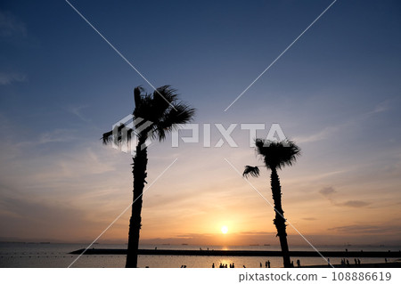 愛知縣常滑市_臨空海灘日落13_2023_May 108886619