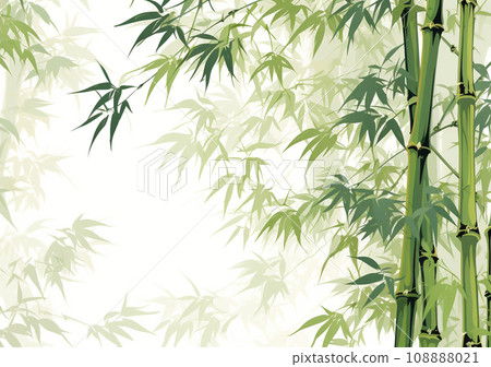 竹水墨畫風格背景插畫生成ai 108888021