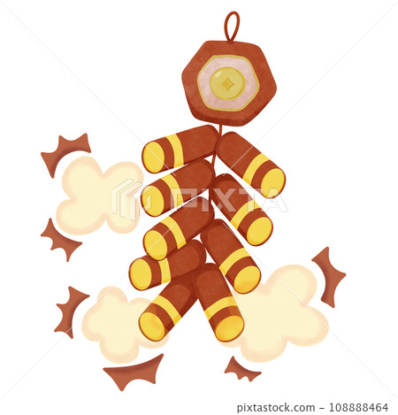 Chinese new year fire cracker, png Chinese new year fire cracker, png 108888464