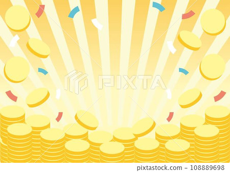 框架點硬幣形象商業背景素材插畫素材 108889698