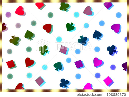 Frame playing card pattern Frame playing card pattern 108889870