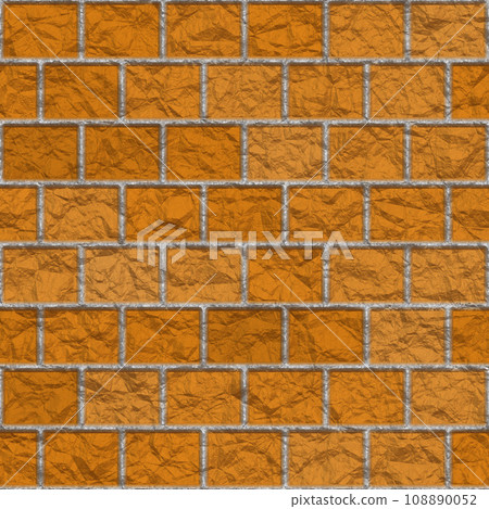 Brick drawing. Seamless background of brown brick wall - texture pattern for continuous replication. 108890052