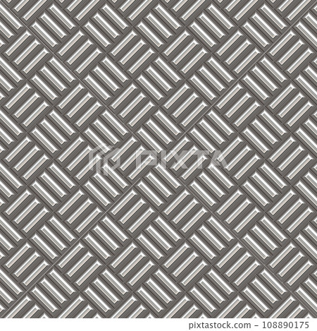 Bumped metal, seamless background. Seamless Hi-res (8000x8000) texture of metal wall or floor. Iron diamond plate industry realistic seamless pattern. 108890175