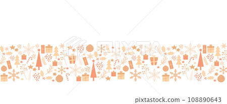 水平聖誕框架背景 4 背景透明 水平聖誕框架背景 4 背景透明 108890643