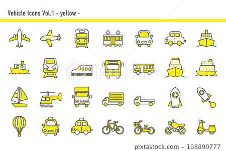 車輛圖示集 A 04 黃色 車輛圖示集 A 04 黃色 108890777
