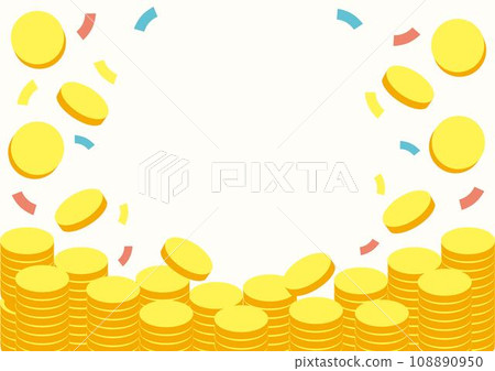 框架點硬幣形象商業背景素材插畫素材 108890950