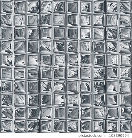Seamless tiled wallpaper. Abstract gray tiling geometric texture. Light grey color mosaic square tile background. 108890994