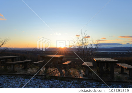 網走福祿考公園的日落景觀（北海道） 108891829