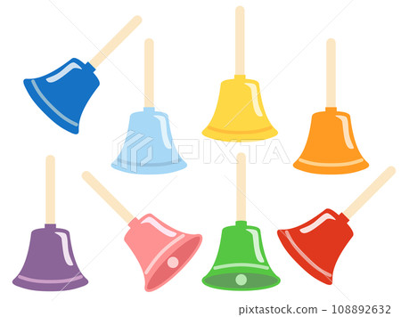 colorful handbell illustration 108892632
