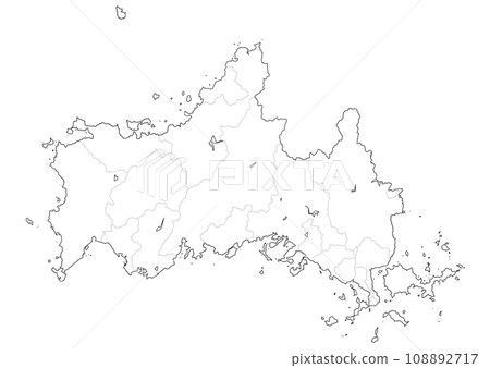 Blank map Yamaguchi prefecture 108892717