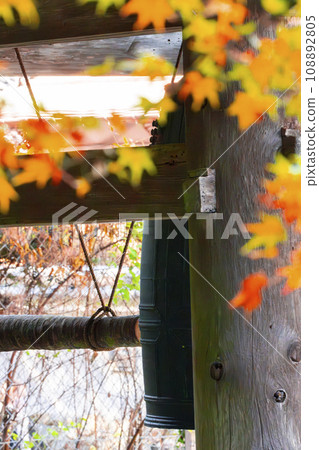 Ohara, Kyoto - Shorinin Bell Tower with beautiful autumn leaves 108892805