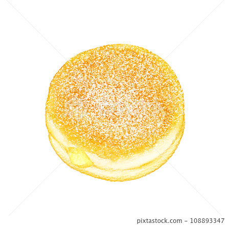 奶油甜甜圈(麵包甜甜圈)手繪水彩插圖的糖果和糖果 奶油甜甜圈(麵包甜甜圈)手繪水彩插圖的糖果和糖果 108893347