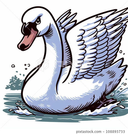 Menacing swan 108893733