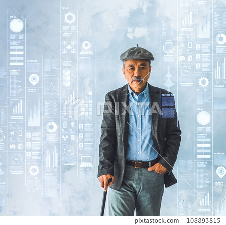 Cool senior men: portrait 108893815