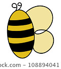 bee with honey icon, cartoon style 108894041