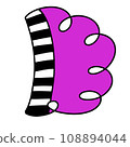 zebra cartoon on white background 108894044