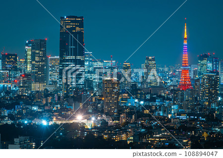 Halloween illuminated Tokyo Tower Halloween illuminated Tokyo Tower 108894047