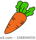 carrot icon with leaf 108894050