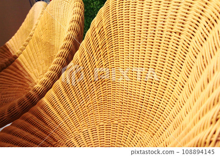 Texture of wicker rattan furniture in Thailand 108894145