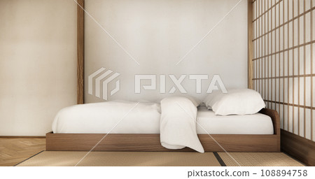 Interior Luxury modern Japanese style bedroom mock up, Designing the most beautiful. 108894758