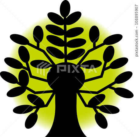Simple houseplant silhouette Simple houseplant silhouette 108895907
