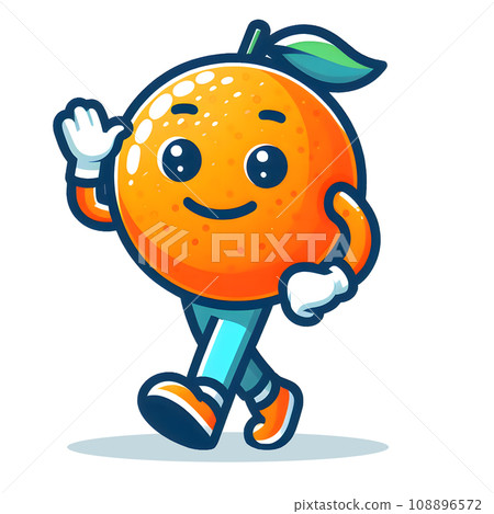 Orange character, simple and cute illustration, AI generated image Orange character, simple and cute illustration, AI generated image 108896572