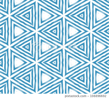 Geometric seamless pattern. Blue symmetrical kaleidoscope background. Textile ready gorgeous print, swimwear fabric, wallpaper, wrapping. Hand drawn geometric seamless design. Geometric seamless pattern. Blue symmetrical kaleidoscope background. Textile ready gorgeous print, swimwear fabric, wallpaper, wrapping. Hand drawn geometric seamless design. 108896692