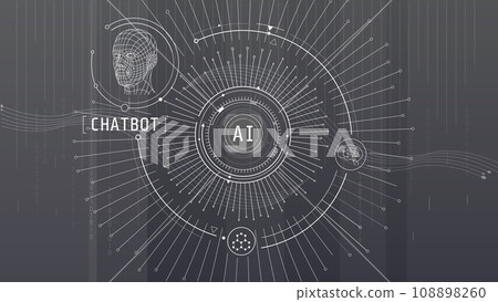 Abstract infographics with virtual interfaces and data connections. Abstract infographics with virtual interfaces and data connections. 108898260