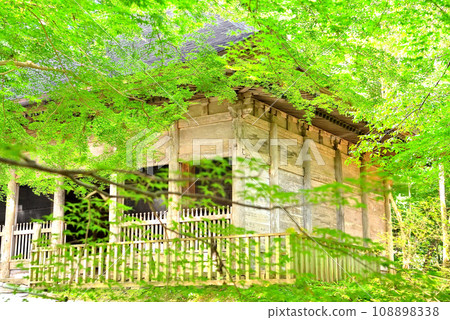 岩手縣平泉町東北地區的中尊寺、平泉、石山、存放金堂的舊金色堂帶尾堂 (3) 108898338