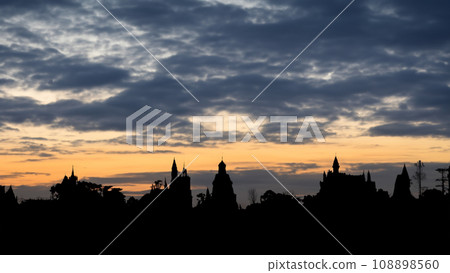 landscape in silhouette 108898560