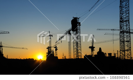 landscape in silhouette 108898561