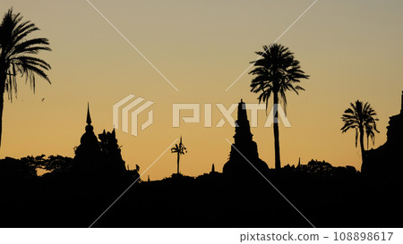 scenery in silhouette 108898617
