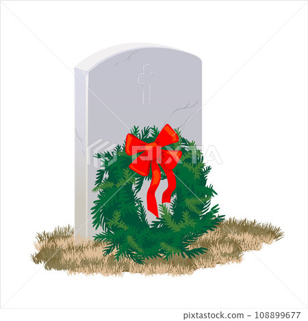 A wreath left by the volunteer movement Wreaths Across America A wreath left by the volunteer movement Wreaths Across America 108899677