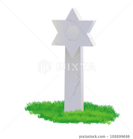 tombstone in the shape of a star 108899686