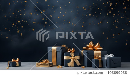 Christmas white background with christmas balls and decoration - 3d rendering Christmas white background with christmas balls and decoration - 3d rendering 108899988