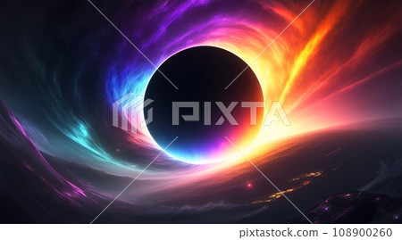 Background material with space and black hole motifs 108900260