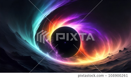 Background material with space and black hole motifs Background material with space and black hole motifs 108900261