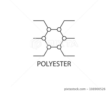 Polyester fabric icon. Vector illustration. Polyester fabric icon. Vector illustration. 108900526